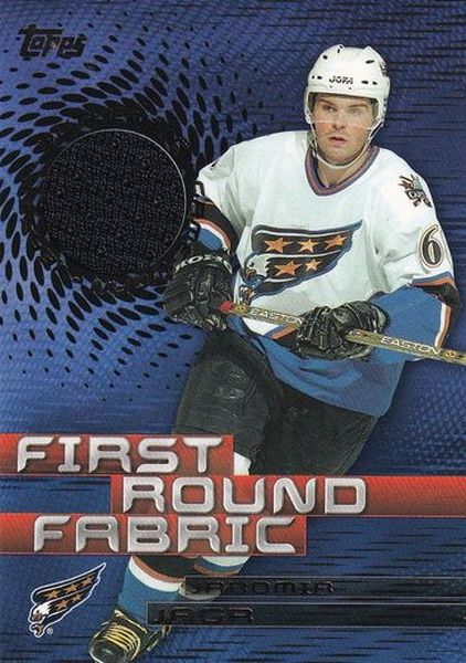 jersey karta JAROMÍR JÁGR 03-04 Topps First Round Fabric číslo FR-JJ